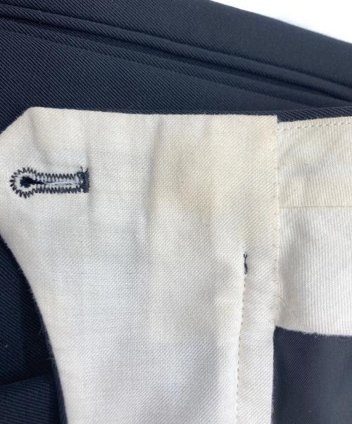 beautiful people（ビューティフルピープル）beautiful people (ビューティフルピープル) wool gabardine one tuck tapered pants ブラック×イエロー サイズ:SIZE 38の古着・服飾アイテム