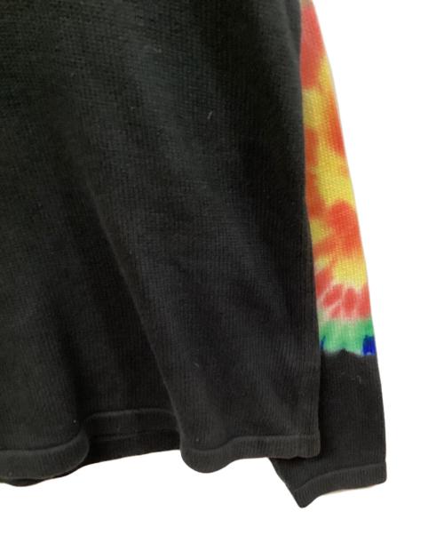 stussy（ステューシー）stussy (ステューシー) NO VACANCY INN (ノーバカンシーイン) タイダイデザインセーター ブラック サイズ:	SIZE Lの古着・服飾アイテム