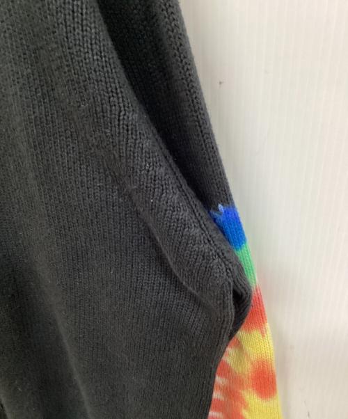 stussy（ステューシー）stussy (ステューシー) NO VACANCY INN (ノーバカンシーイン) タイダイデザインセーター ブラック サイズ:	SIZE Lの古着・服飾アイテム