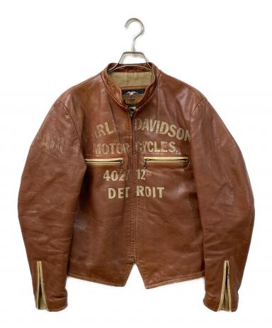 【SALE】90sハーレーダビッドソン本革 レザージャケットXLブラウン 中古・古着通販】HARLEY-DAVIDSON (ハーレーダビッドソン) レザー