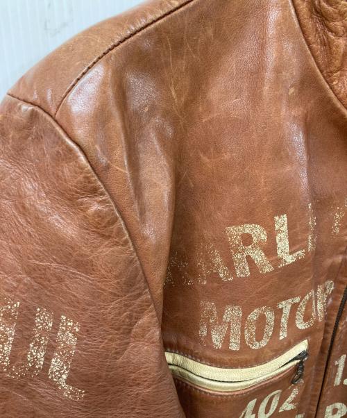HARLEY-DAVIDSON（ハーレーダビッドソン）HARLEY-DAVIDSON (ハーレーダビッドソン) レザージャケット ブラウン サイズ:	SIZE Lの古着・服飾アイテム