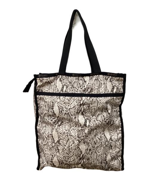 LeSportsac（レスポートサック）LeSportsac (レスポートサック) パイソン柄トートバッグ グレーの古着・服飾アイテム