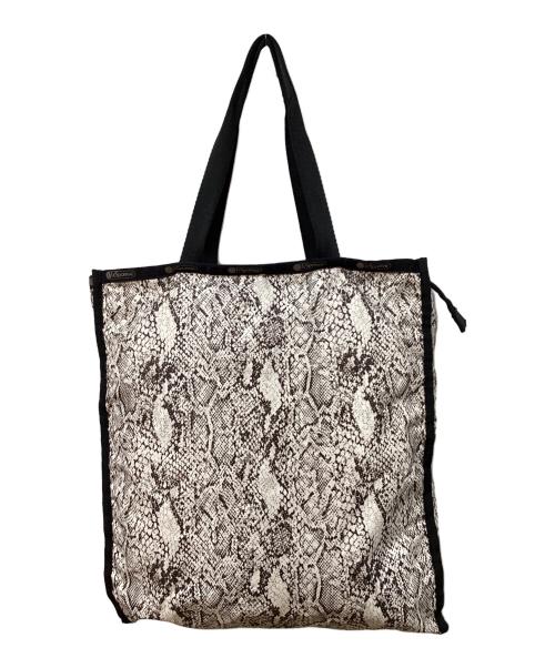 LeSportsac（レスポートサック）LeSportsac (レスポートサック) パイソン柄トートバッグ グレーの古着・服飾アイテム