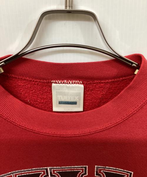 TULTEX（タルテックス）TULTEX (タルテックス) プリントスウェット レッド サイズ:	SIZE Lの古着・服飾アイテム