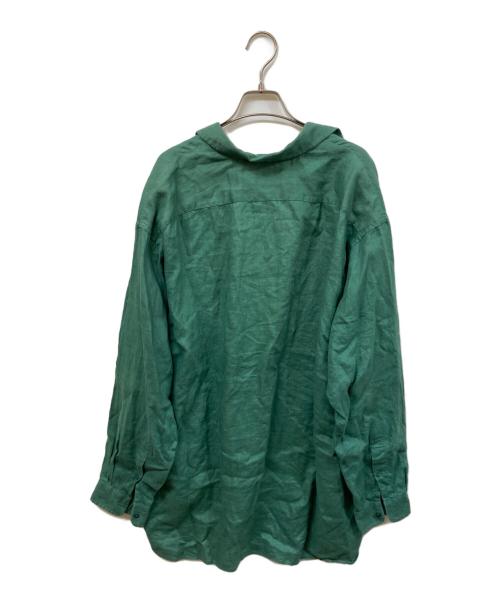 EDIFICE（エディフィス）EDIFICE (エディフィス) リネンスキッパーシャツ グリーン サイズ:	SIZE Lの古着・服飾アイテム