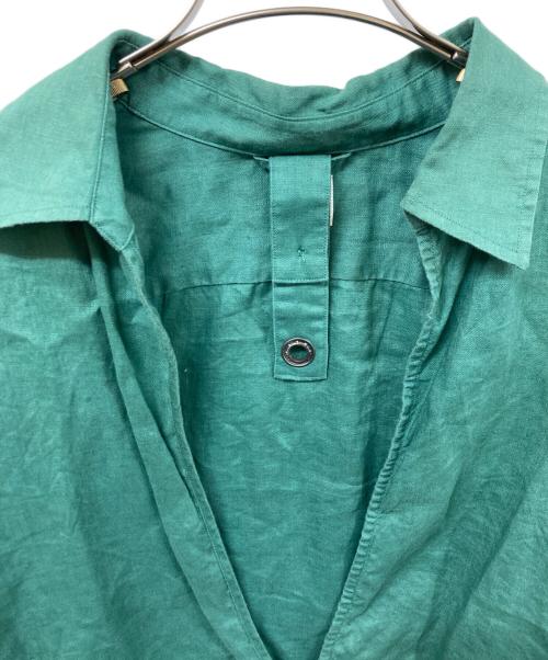 EDIFICE（エディフィス）EDIFICE (エディフィス) リネンスキッパーシャツ グリーン サイズ:	SIZE Lの古着・服飾アイテム