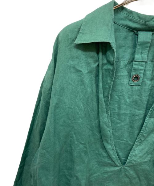 EDIFICE（エディフィス）EDIFICE (エディフィス) リネンスキッパーシャツ グリーン サイズ:	SIZE Lの古着・服飾アイテム