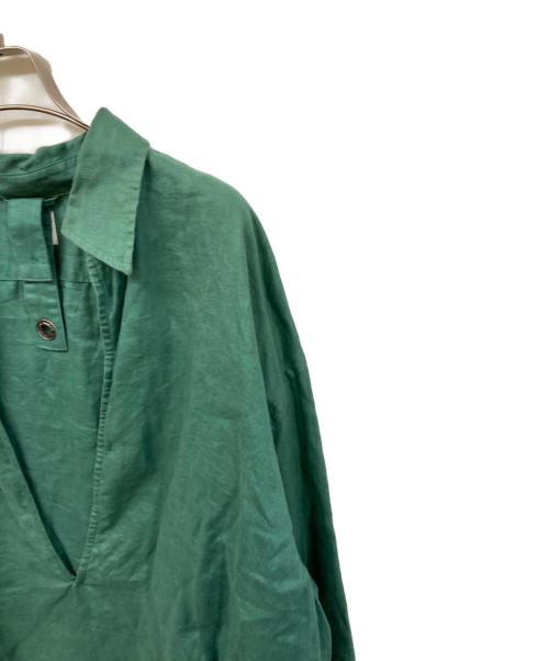 EDIFICE（エディフィス）EDIFICE (エディフィス) リネンスキッパーシャツ グリーン サイズ:	SIZE Lの古着・服飾アイテム