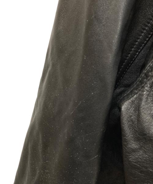 ALBERIO MONTI（アルベリオ・モンティ）ALBERIO MONTI (アルベリオ・モンティ) 古着A-2レザージャケット ブラック サイズ:SIZE 52の古着・服飾アイテム
