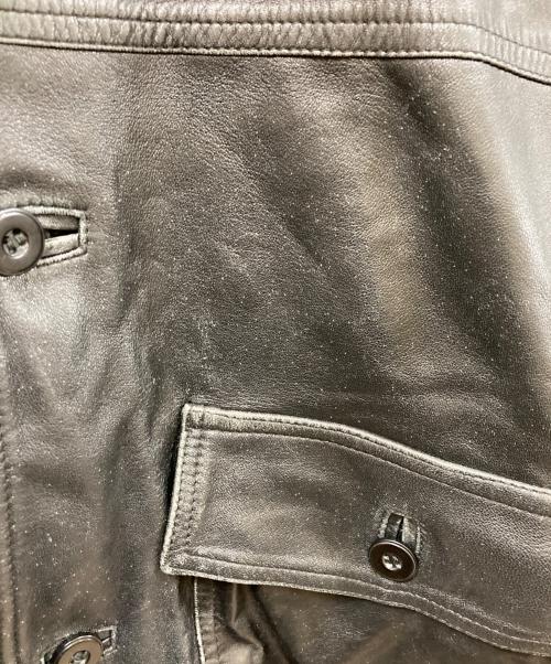 ALBERIO MONTI（アルベリオ・モンティ）ALBERIO MONTI (アルベリオ・モンティ) 古着A-2レザージャケット ブラック サイズ:SIZE 52の古着・服飾アイテム