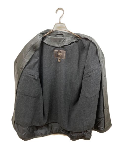 COACH（コーチ）COACH (コーチ) レザーカーコート ブラック サイズ:	SIZE Sの古着・服飾アイテム