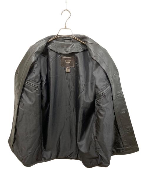 COACH（コーチ）COACH (コーチ) レザーカーコート ブラック サイズ:	SIZE Sの古着・服飾アイテム