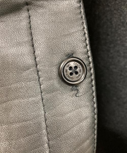 COACH（コーチ）COACH (コーチ) レザーカーコート ブラック サイズ:	SIZE Sの古着・服飾アイテム