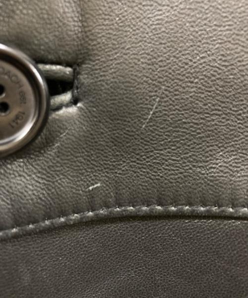 COACH（コーチ）COACH (コーチ) レザーカーコート ブラック サイズ:	SIZE Sの古着・服飾アイテム