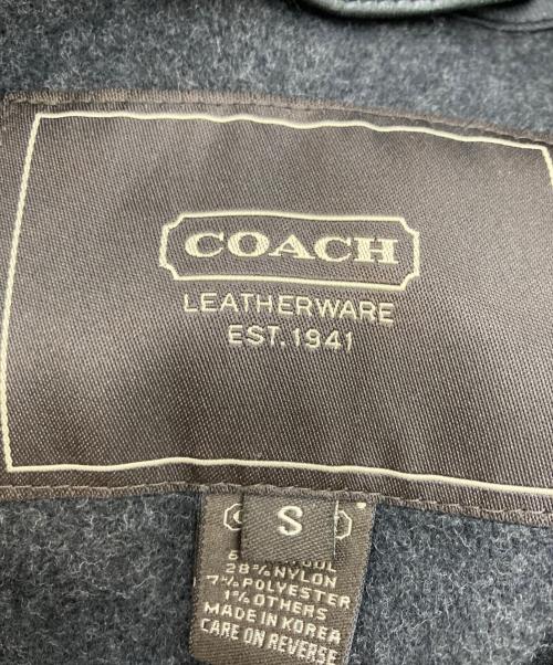 COACH（コーチ）COACH (コーチ) レザーカーコート ブラック サイズ:	SIZE Sの古着・服飾アイテム