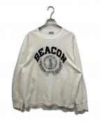 kolor/BEACONカラービーコン）の古着「カレッジロングスリーブTシャツ」｜ホワイト
