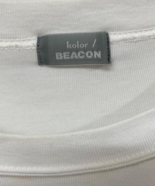 kolor/BEACON（カラービーコン）kolor/BEACON (カラービーコン) カレッジロングスリーブTシャツ ホワイト サイズ:	SIZE 1の古着・服飾アイテム