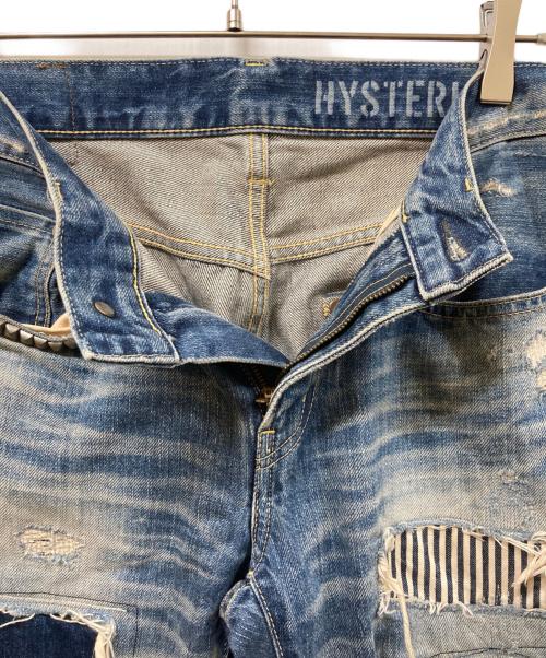 Hysteric Glamour（ヒステリックグラマー）Hysteric Glamour (ヒステリックグラマー) RSM加工 デニム スリム ストレート PT インディゴ サイズ:SIZE 30の古着・服飾アイテム