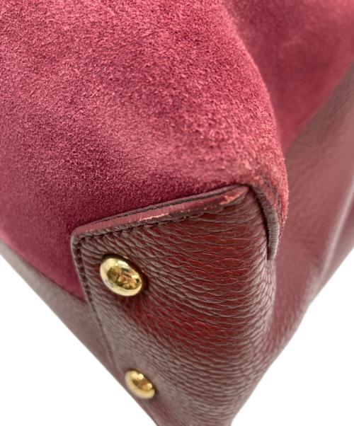 IACUCCI（イアクッチ）IACUCCI (イアクッチ) 2WAYスウェード切替バッグ レッドの古着・服飾アイテム