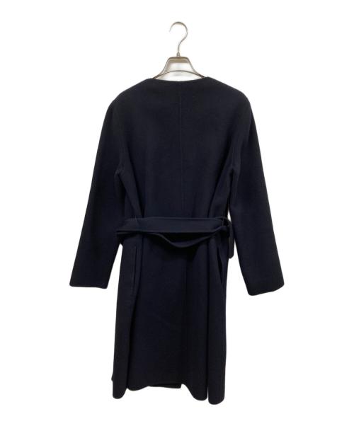 theory（セオリー）theory (セオリー) ノーカラーウールコート ネイビー サイズ:SIZE Sの古着・服飾アイテム