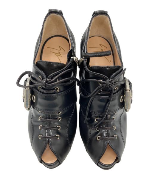 GIUSEPPE ZANOTTI（ジュゼッペザノッティ）GIUSEPPE ZANOTTI (ジュゼッペザノッティ) ピンヒールブーティ ブラック サイズ:	SIZE 35の古着・服飾アイテム