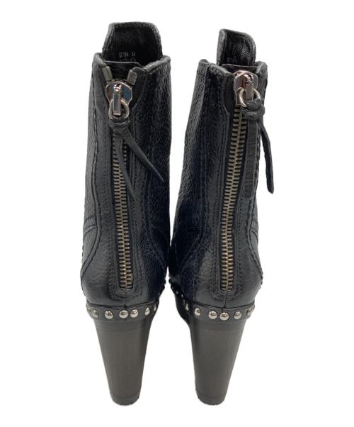 MIU MIU（ミュウミュウ）MIU MIU (ミュウミュウ) スタッズ プラットフォーム レースアップブーツ ブラック サイズ:	SIZE 34の古着・服飾アイテム