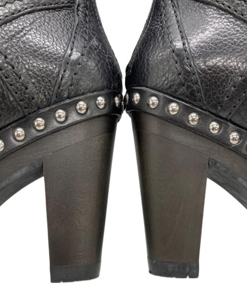 MIU MIU（ミュウミュウ）MIU MIU (ミュウミュウ) スタッズ プラットフォーム レースアップブーツ ブラック サイズ:	SIZE 34の古着・服飾アイテム