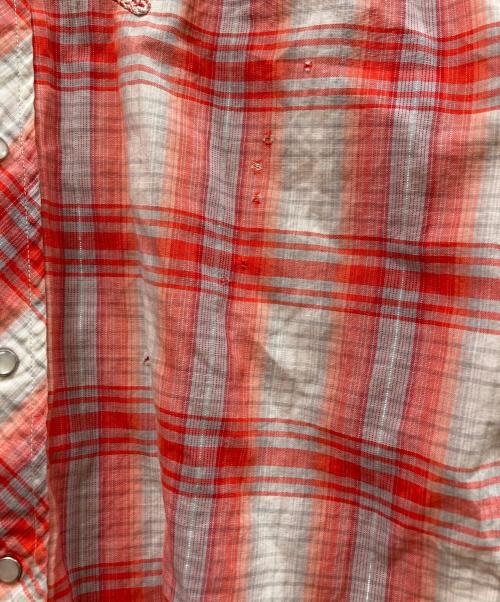 Tem-Tex（テムテックス）Tem-Tex (テムテックス) チェックウエスタンシャツ レッド サイズ:実寸をご確認くださいの古着・服飾アイテム