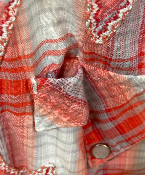 Tem-Tex（テムテックス）Tem-Tex (テムテックス) チェックウエスタンシャツ レッド サイズ:実寸をご確認くださいの古着・服飾アイテム