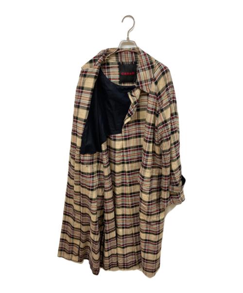 CABAN（キャバン）CABaN (キャバン) タータンチェック ステンカラーコート マルチカラー サイズ:	SIZE Mの古着・服飾アイテム
