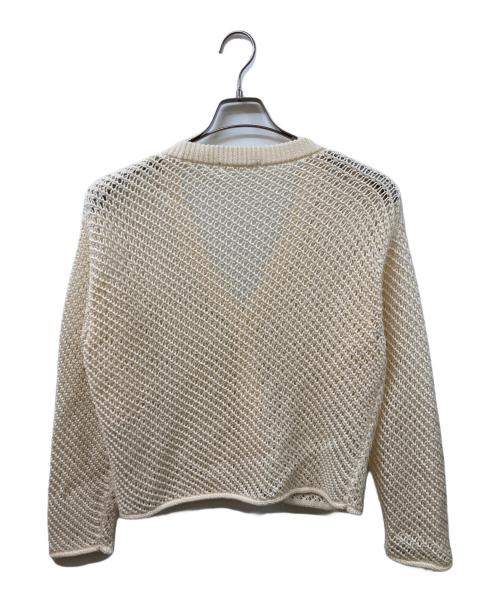 MACPHEE（マカフィー）MACPHEE (マカフィー) メッシュコットンカーディガン アイボリー サイズ:SIZE Sの古着・服飾アイテム