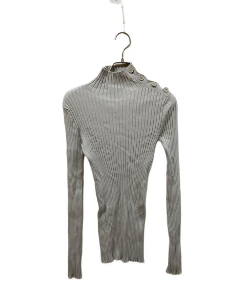 MM6 Maison Margiela（エムエムシックスメゾンマルジェラ）MM6 Maison Margiela (エムエムシックスメゾンマルジェラ) ショルダーボタンリブニット グレー サイズ:	SIZE Sの古着・服飾アイテム