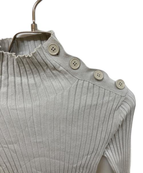 MM6 Maison Margiela（エムエムシックスメゾンマルジェラ）MM6 Maison Margiela (エムエムシックスメゾンマルジェラ) ショルダーボタンリブニット グレー サイズ:	SIZE Sの古着・服飾アイテム