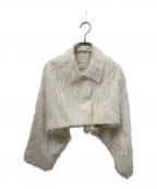CLANEクラネ）の古着「FRINGE SHORT JACKET/フリンジショートジャケット」｜アイボリー