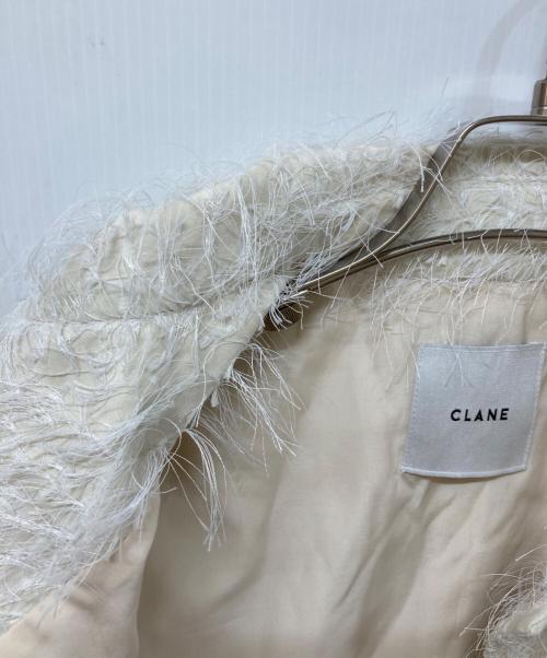CLANE（クラネ）CLANE (クラネ) FRINGE SHORT JACKET/フリンジショートジャケット アイボリー サイズ:SIZE 2の古着・服飾アイテム