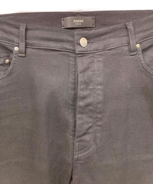 AMIRI（アミリ）AMIRI (アミリ) Staggered Logoブラックデニム ブラック サイズ:SIZE 91cm (W36)の古着・服飾アイテム
