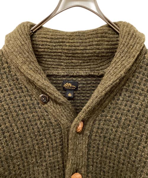 L.L.Bean（エルエルビーン）L.L.Bean (エルエルビーン) シグネチャー ショールカラーニットカーディガン カーキ サイズ:	SIZE Sの古着・服飾アイテム
