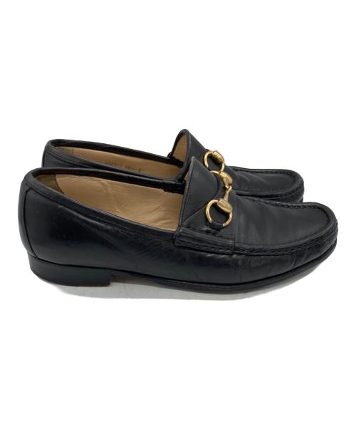 GUCCI（グッチ）GUCCI (グッチ) ビットローファー ブラック サイズ:	40 1/2の古着・服飾アイテム