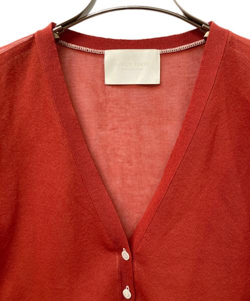 PUBLIC TOKYO（パブリックトウキョウ）PUBLIC TOKYO (パブリックトウキョウ) コットンシアーカーデ レッド サイズ:	SIZE Freeの古着・服飾アイテム