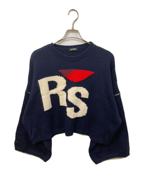 RAF SIMONS（ラフシモンズ）RAF SIMONS (ラフシモンズ) RSロゴクロップドニット ネイビー サイズ:SIZE Sの古着・服飾アイテム