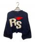 RAF SIMONS（ラフシモンズ）の古着「RSロゴクロップドニット」｜ネイビー