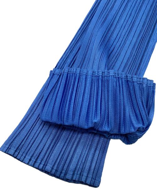 PLEATS PLEASE（プリーツプリーズ）PLEATS PLEASE (プリーツプリーズ) プリーツ レイヤードカーディガン ブルー サイズ:SIZE 3の古着・服飾アイテム