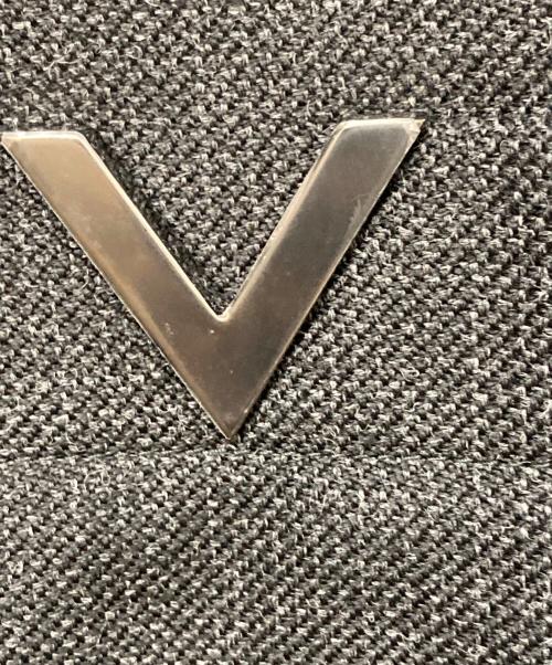 VALENTINO（ヴァレンティノ）VALENTINO (ヴァレンティノ) メタリックVディテール ウールブルゾン グレー サイズ:SIZE 48の古着・服飾アイテム
