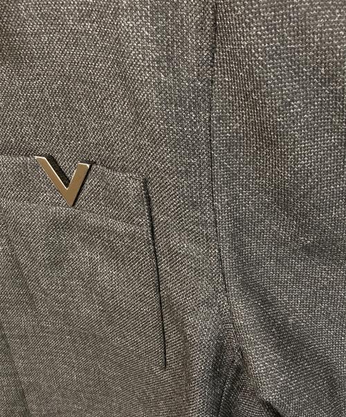 VALENTINO（ヴァレンティノ）VALENTINO (ヴァレンティノ) メタリックVディテール ウールブルゾン グレー サイズ:SIZE 48の古着・服飾アイテム