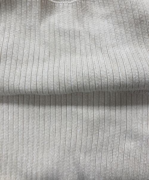 CLANE（クラネ）CLANE (クラネ) ダブルフェイス カット ネック ワイド ニット トップス アイボリー サイズ:SIZE 1の古着・服飾アイテム