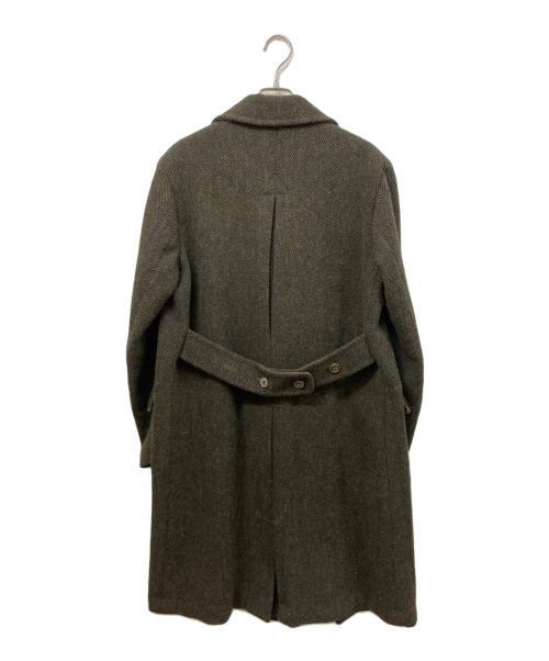NIGEL CABOURN（ナイジェルケーボン）NIGEL CABOURN (ナイジェルケーボン) ヘリンボーンウールダブルコート ブラウン サイズ:SIZE 48の古着・服飾アイテム