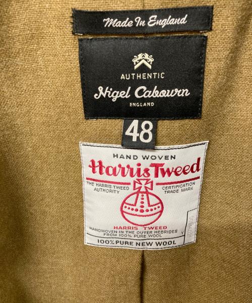NIGEL CABOURN（ナイジェルケーボン）NIGEL CABOURN (ナイジェルケーボン) ヘリンボーンウールダブルコート ブラウン サイズ:SIZE 48の古着・服飾アイテム