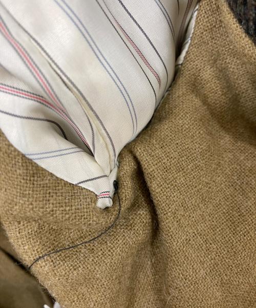 NIGEL CABOURN（ナイジェルケーボン）NIGEL CABOURN (ナイジェルケーボン) ヘリンボーンウールダブルコート ブラウン サイズ:SIZE 48の古着・服飾アイテム