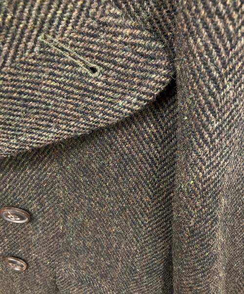 NIGEL CABOURN（ナイジェルケーボン）NIGEL CABOURN (ナイジェルケーボン) ヘリンボーンウールダブルコート ブラウン サイズ:SIZE 48の古着・服飾アイテム