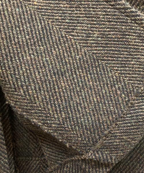 NIGEL CABOURN（ナイジェルケーボン）NIGEL CABOURN (ナイジェルケーボン) ヘリンボーンウールダブルコート ブラウン サイズ:SIZE 48の古着・服飾アイテム